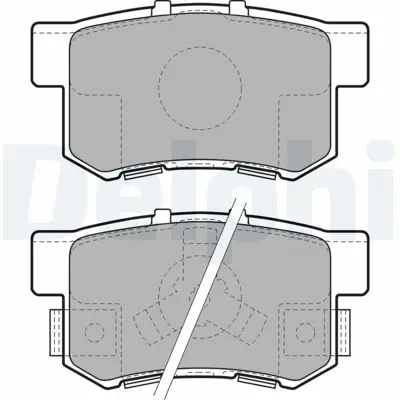 DELPHI LP1972 Arka Fren Balatası Crv Iı 2,0 - 2,4 V Tec 2,2ctdı 03 - 02 09 - 06 Crv Iıı 2,0ı Vtec 2,2ıctdı 01 - 07 43022TP6A01