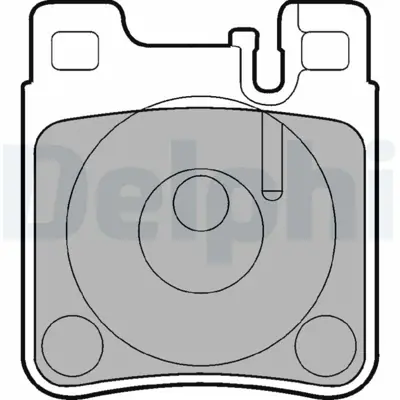 DELPHI LP841 Fren Balatası Arka W203 01>07 C208 97>02 W124 93>95 W210 96>02 W140 93>98 4200520, 24200520, 24201620, 24201820, 24204620, 24208020, 34203020, 34204820, 34204920, 44201620