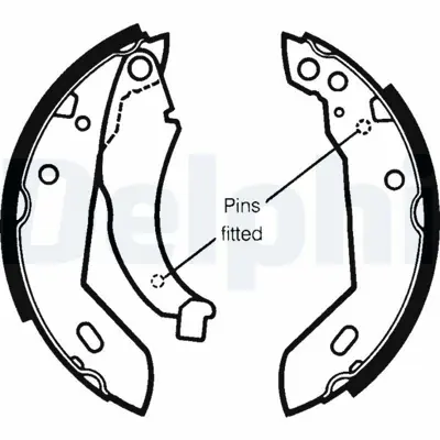 DELPHI LS1250 Arka Fren Balatası Pabuclu Renault R9 R11 R19 Clıo I Peugeot 205 (Kücük) 4241E6, 8671020687