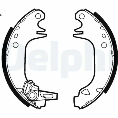 DELPHI LS1423 Arka Fren Balatası Pabuclu P106 Saxo Olcu: (180×30) Abssız 4241L3, 424121, 4241J9, 4241J6, 424100000000, 424173, 4241E8, RB337335, 95659671, E170036