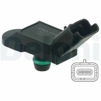 DELPHI PS10192 Emme Manıfold Basınc Sensoru P207 P308 P3008 P308 P5008 P508 Rcz C4 C4 Iı Ds4 C4 Pıcasso Ds3 Ds5 Ep6dt - Ep6dts - Ep6cdt (1,6 Thp 16v,) 1920KZ
