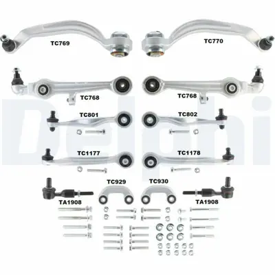 DELPHI TC1400KIT On Alt Takım Kıt (Cıvata Ve Somun) A4 A6 Passat 96>05 Ahl Anb Aeb Adr Ahh Afn Aml Arg Akn 8E0498998