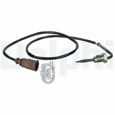 DELPHI TS30037 Egzoz Sicaklik Sensoru Dizel Partikul Filtre Oncesi 2 Kutuplu Kahverengi Golf V Vi 07>14 Jetta 06>18 Passat 09>15 Altea 07>15 Octavia 04>13 Yeti 10>18 03L906088AJ