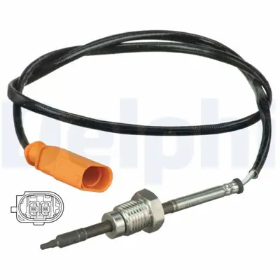 DELPHI TS30080 Egzoz Sıcaklık Sensoru Dızel Partıkul Fıltre Sonrası T6 16>19 Caaa Caab 3K906088B