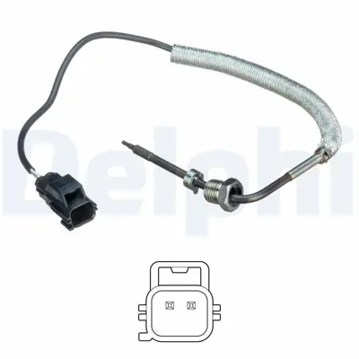 DELPHI TS30108 Egzoz Sıcaklık Sensoru Volvo C70, S40, S80, V50, V70, Xc60, Xc70 D5 06 > D 5244 T9 30713642