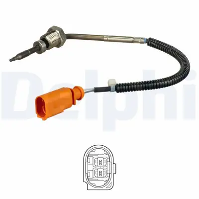 DELPHI TS30146 Egzoz Sicaklik Sensoru Otomatik Sanziman (Turuncu Dizel Partikul Filtresi Sonra ) A4 08>12 A5 08>11 Q5 09>12 Caga Cjca Cmea Cmfa Cahb Cgla Cgld Cnhc 3L906088F