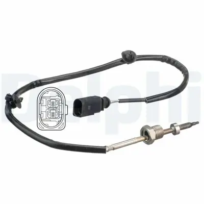 DELPHI TS30153 Egzoz Sıcaklık Sensoru Sıyah A4 08>12 A4 Allroad 10>16 A5 Q5 09>12 Caha Cahb 3L906088BT
