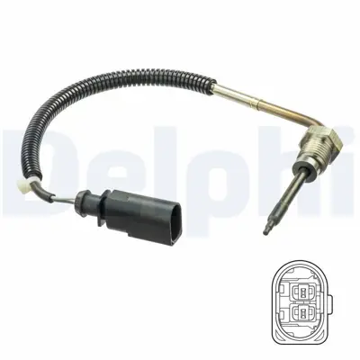 DELPHI TS30209 Egzoz Sıcaklık Sensoru (Dızel Partıkul Fıltre Sonrası Sıyah) A4 08>12 Cama Camb Capa 59906088N