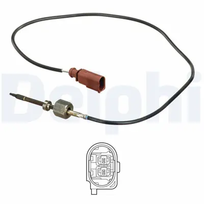DELPHI TS30252 Egzoz Sıcaklık Sensoru (Dızel Partıkul Fıltre Sonrası - Kahverengı) Crafter 06>16 Bjj Bjk Bjl Bjm 70906088A