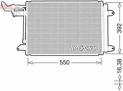 DENSO DCN32032 Denso Dcn32032 Klima Kondanseri 1K0820411H, 1K0820411G, 1K0820411N, 1K0820411D, 1K0820411P, 1K0820411Q, 1K0820411E, 1K0820411F, 1K0820411AK, 1K0820411AH