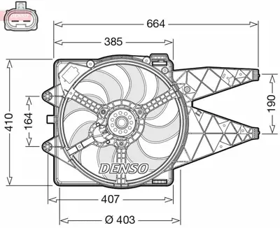 DENSO DER09309 Fan. Radyatör 51820790