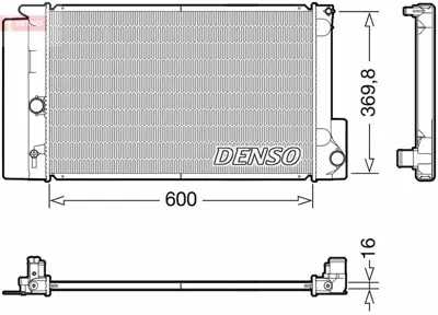 DENSO DRM50126 Radyatör Aurıs-Avensıs-Corolla-Verso Mekanik Al-Pl-Brz 600x378x16 164000D480, 164000D481, 1640022200, 164000D400, 164000D470, 164000D410, 1640022160, 164000T210, 164000T150, 164000T170