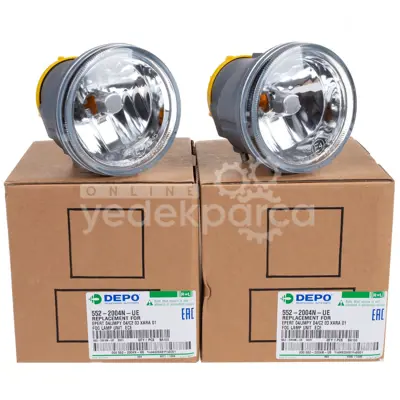 DEPO 552-2004N-UE Sıs Farı 6204Q0, 620827, 6208E1, 9206E1, 6206J6, 9648947780, 62080, 92060, 9638497980, 96384979