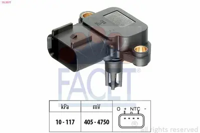 FACET 10.3077 Manıfold Hava Basınc Sensoru Focus 98>04 1113276