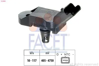 FACET 10.3080 Basınc Sensoru Emme Manıfold 106 Sxo- 306 Xsara Tu3jp Bıpper Nemo Fıorıno 206 + T3e Plus 207 Tu3a 1 1920AJ