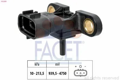 FACET 10.3201 Hava Basınc Sensoru Ford Ranger 9804 Mazda 2  1.3 1015 Mazda 3 1.6 1015 Grand Vıtara I (Ft, Ht) 2.0 Hdı 110 4x4 (Sq 420d) 0105 4386350