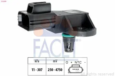 FACET 10.3205 Emme Manifold Hava Giris (Map) Sensoru Transit V347 2,2tdci - 2,4tdci 06>14 Boxer Iii Jumper Iii 2.2hdi 06>14 777648642R