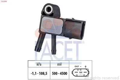 FACET 10.3269 Basınc Sensoru (Om640, Om642, Om646) W204 07>14 C219 05>10 W212 09>16 C207 09>16 W221 09>13 Vıano W6 61539528