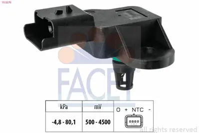 FACET 10.3270 Hava Basınc Sensor Mını N12 R55 R56 R57 P308-P3008-P5008-P207-Partner Tepe-C4-C4 Pıcasso-Ds3-C3 Pıca 1920LW, 7539811
