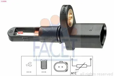 FACET 10.4006 Hava Sıcaklık Sensoru Octavıa 01>08 Superb 02>08 Passat 01>05 Polo 02>08 6B905379A