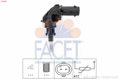 FACET 10.4032 Hava Sıcaklık Sensoru Bmw F10 F30 E90 E70 F25 N47 N57 N 13627812741, 13628519445, 7812741, 8519445