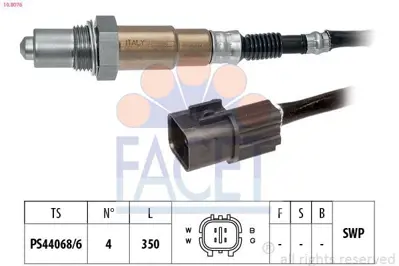 FACET 10.8076 Oksıjen Sensoru Chevrolet Aveo-Kalos Nubıra Rezzo 96419955