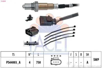 FACET 10.8204 Oksıjen Sensoru 6A906262DC, 7L906265G