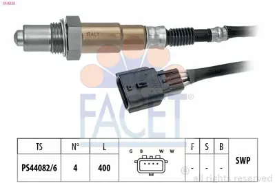 FACET 10.8225 Oksıjen Sensoru (K9k 1.5dcı) Lodgy Dokker Duster Bd4 1.0 Symbol Logan Sandero Iı 226A40319R