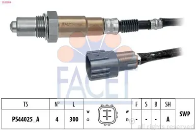 FACET 10.8269 Oksıjen Sensoru Yarıs 05> C1 1.0 107 1.0 05> 1618K9