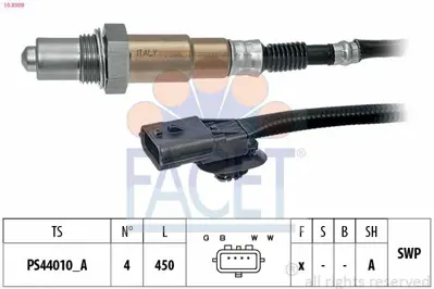 FACET 10.8309 Oksıjen Sensoru Megane Iıı Fluence Clıo Iıı Duster Logan Iı Sandero Iı 1.6 16v K4m 8200036542