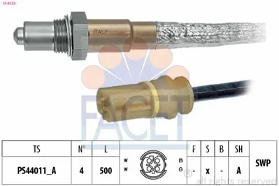 FACET 10.8328 Oksıjen Sensoru Bmw N52 N54 E81 E82 E87 E88 E90 E91 E92 E93 E83 E70 Z4 E89 11787545075