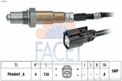 FACET 10.8364 Oksıjen Sensoru Fıesta Vı (Cb1, Ccn): 1.0 Ecoboost 13>  Peugeot 307 C4 308 301 C-Elysee 1.6 16v 406 5129058