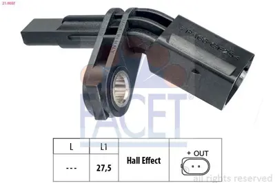 FACET 21.0007 Abs Sensoru On Sol A3 Tt Leon Toledo Octavıa Superb Caddy Golf Jetta Passat Touran Transporter 7H0927803
