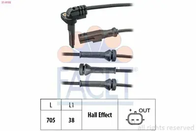 FACET 21.0102 Abs Kablosu Sensoru On Megane Iıı Fluence Scenıc Grand Scenıc Duster K4m K4m 838 839 729 479100004R