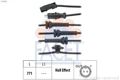 FACET 21.0156 Abs Kablosu Sensoru On Megane Iı 8200446282