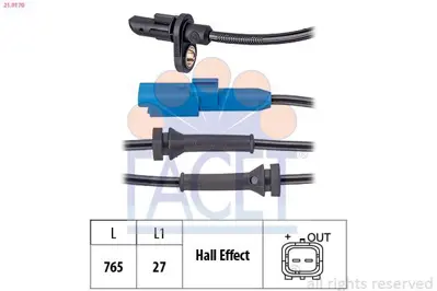FACET 21.0170 Abs Kablosu Arka 2008-207-208-301-C3-C3 Pıcasso-C4 Cactus-C-Elysee- 9805066080