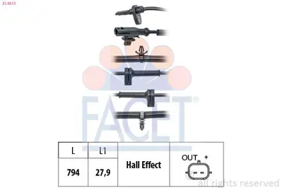 FACET 21.0213 On Abs  Hız Sensoru Escosport 13> 1782404