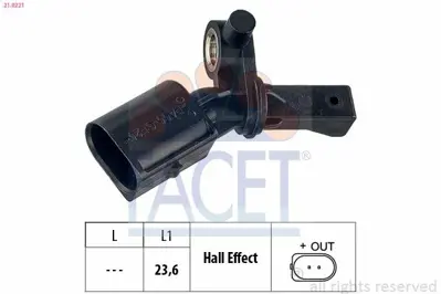 FACET 21.0221 Tekerlek Hız Sensoru Sol Arka Arona Ibıza Kamıq Scala Polo 17> Chyb Dfna Dkla Czpc Dkzc Dpca WHT003863A