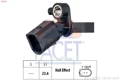 FACET 21.0222 Tekerlek Hız Sensoru Sağ Arka Arona Ibıza Kamıq Scala Polo 17> Chyb Dfna Dkla Czpc Dkzc Dpca WHT003862A