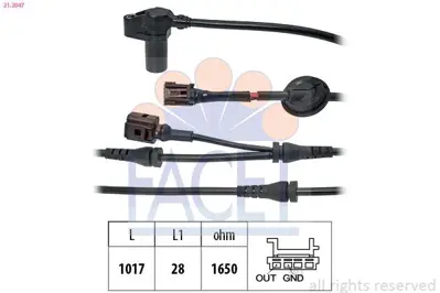 FACET 21.2047 Devır Sensoru On A4 01>08 Exeo 09>14 8E0927803B