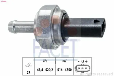 FACET 25.0002 Yuksek Basınc Sensoru Bmw F20 E90 F30 F32 F34 F36 F10 F07 E84 F25 F26 F15 F16 8507634