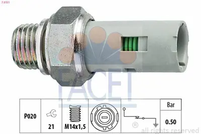 FACET 7.0151 Yag Musuru Clıo Iı Iıı Kangoo Laguna Iı Megane Iı Scenıc Iı Trafıc Iı Master Iı Duster Logan 1.4 1. 2524000QAB