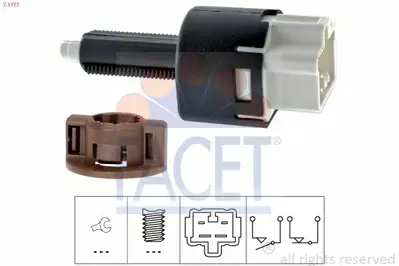 FACET 7.1177 Fren Pedal Musuru L200 2,5 2006> L200 2,4 2015> Lancer 2008> 4007-C-Crosser 1607679980