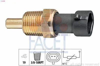 FACET 7.3129 Motor Isı Sensoru Y17dt Corsa C Combo C 12146312