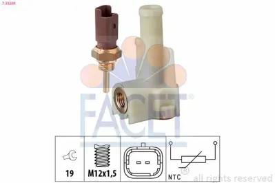 FACET 7.3326K Hararet Musuru Bravo Doblo Idea Palıo Punto Panda Stılo Agıla Astra Combo Corsa Merıva Vectra 55190791