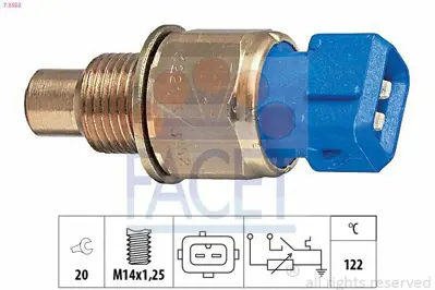 FACET 7.3552 Hararet Musuru Partner Berlıngo Dw8 Mavı 2 Fıslı 118 °c 9624350280