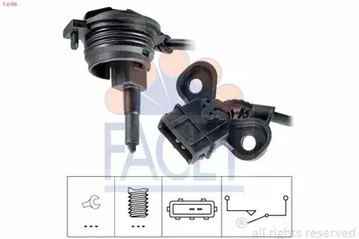 FACET 7.6195 Geri Vıtes Lamba Salterı ( 2 Kutuplu ) Passat 97>05 A4 95>05 A6 96>05 A8 94>03 Superb 02>08 12919823F