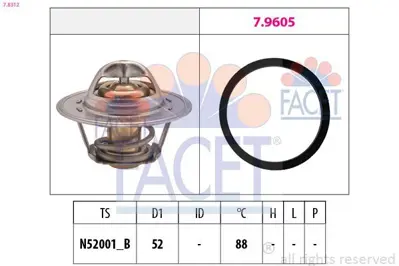 FACET 7.8312 Termostat PEL10016