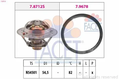 FACET 7.8713 Termostat 82 M4r Megane  212007668R