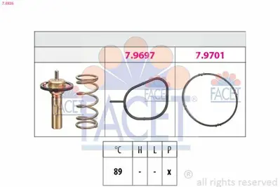 FACET 7.8826 Termostat Focus Iv 1.1 Cvt 17> C Max 11> S Max 11> Fiesta 08> 1.0l Ecoboost Yeni Kasa Custom 17> 1.0 Ecoblue 1338F5, 9091603055, 9004833041, 1634187207, 1872633, 1829180, CM5G9K478FB, 1765657, XS7Q8575AA, 1096283